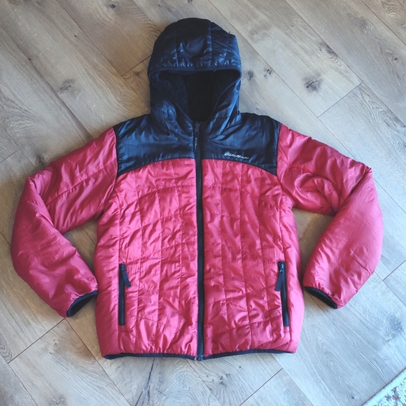Eddie Bauer Other - Eddie Bauer Jacket Reversible Puffer Fleece 14/16